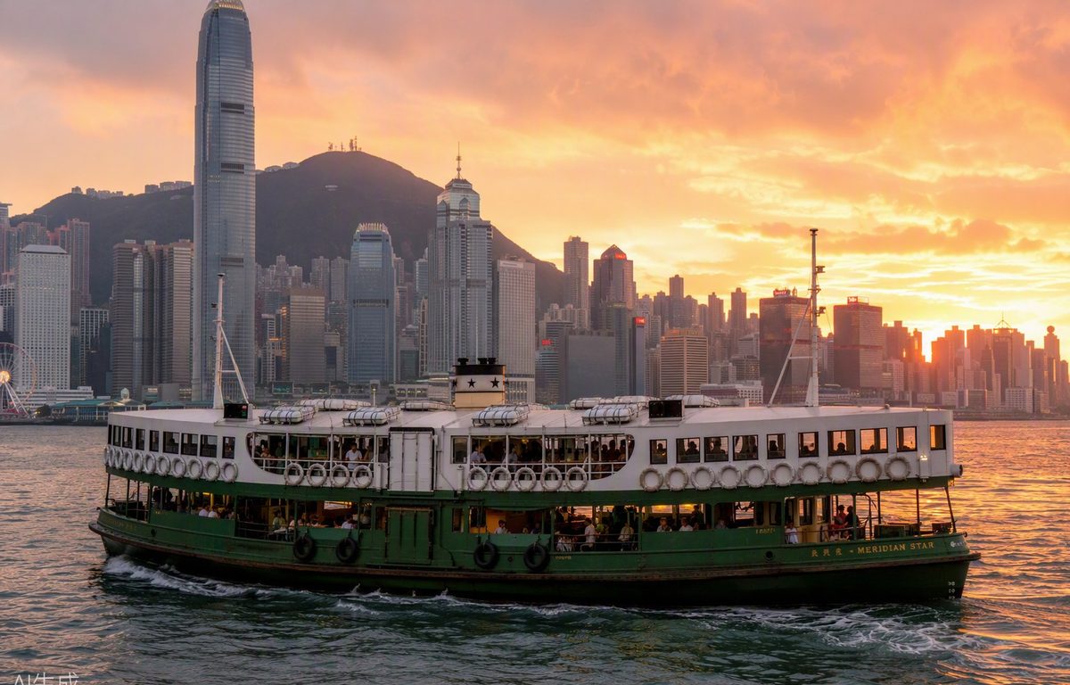 Star Ferry crossing Victoria Harbour