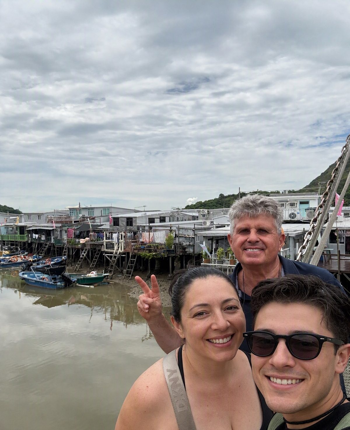 Hans with guests in Tai O fishing village